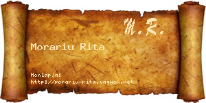 Morariu Rita névjegykártya